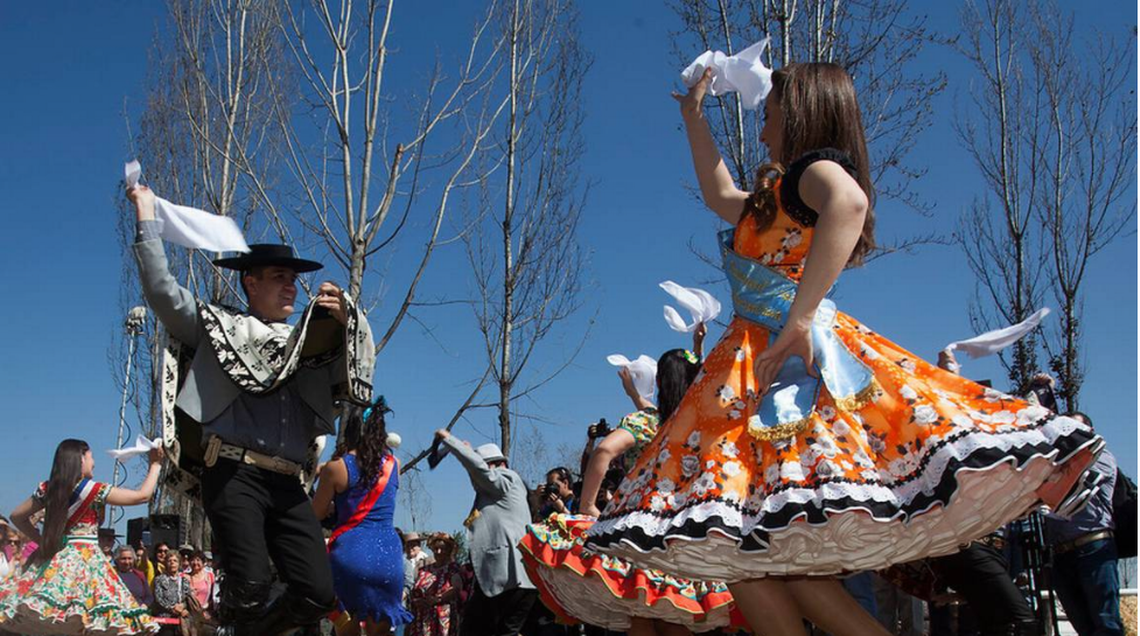 Танцы чили. Куэка танец. Чилийский танец Куэка. Чили танцы. Fiestas Patrias в Чили.